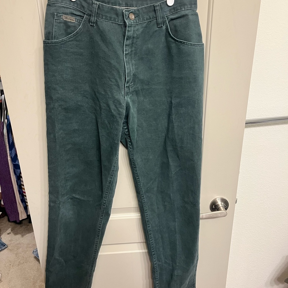 Green Vintage Wrangler straight leg jeans